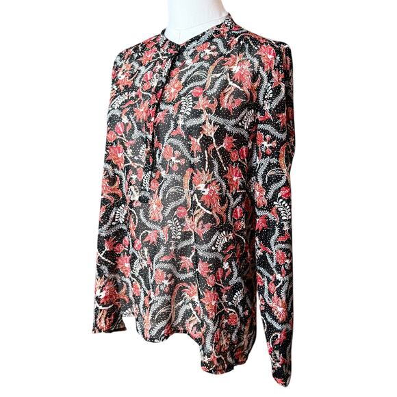 Isabel Marant Etoile The Maria Top 40 Collarless Button Down Shirt 100% Cotton - Picture 10 of 13